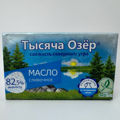 Масло сливочное 82.5 Тысяча озёр 400 гр